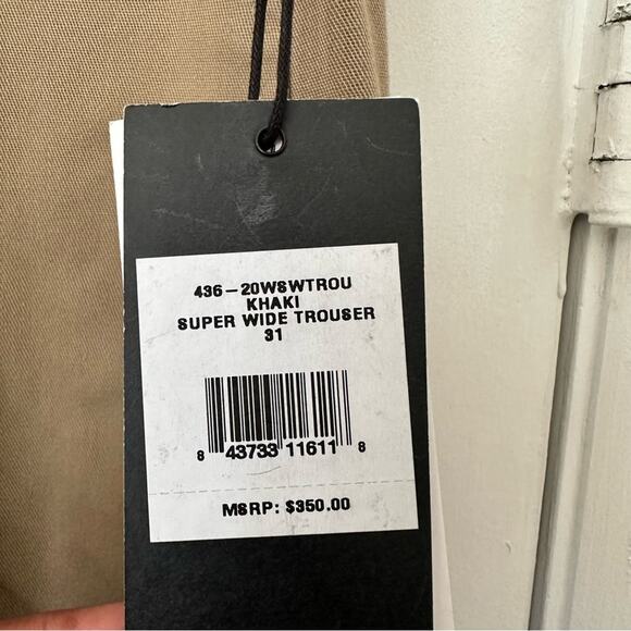RE/DONE Super Wide Trouser Khaki Pants Size 31 Made in USA - Picture 4 of 11